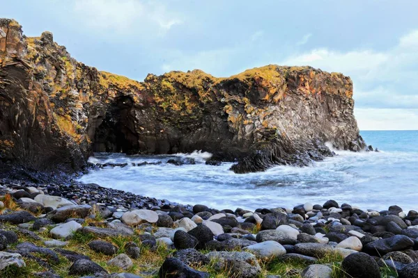 Vista Mar Falésias Costeiras Snaefellsnes Islândia — Fotografia de Stock