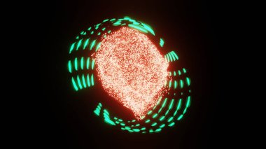 Parlayan dönen ışıkların soyut bir arkaplanı