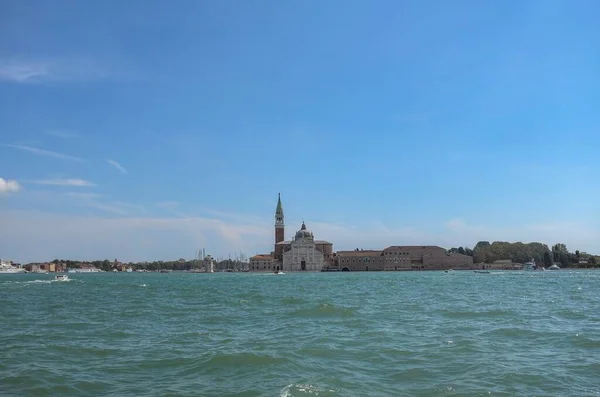 Μια Όμορφη Θέα Της Πόλης Της Βενετίας Και Κανάλι Μια — Φωτογραφία Αρχείου