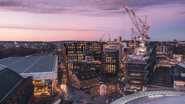 Pancras Square Sunset Drone View — Fotografia de Stock