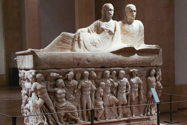 Некоторые Древние Гробницы Выставлены Национальном Музее Ливана — стоковое фото