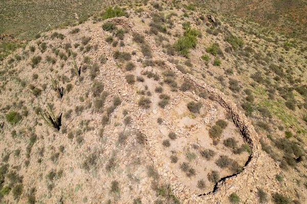 Aerial View Ruins Ancient Tonto Hillforts Tonto National Forest Arizona — Stock Photo, Image