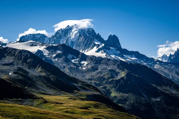 Uitzicht Bergen Alpen Een Zonnige Dag — Stockfoto