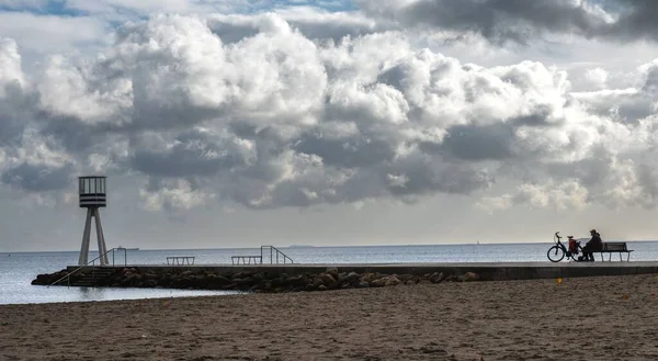 Strandwachttoren Van Bellevue Aan Kust Van Denemarken — Stockfoto