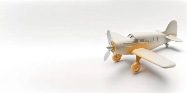 Белый Самолет Созданный Искусственным Интеллектом Изолированный Белом Фоне — стоковое фото