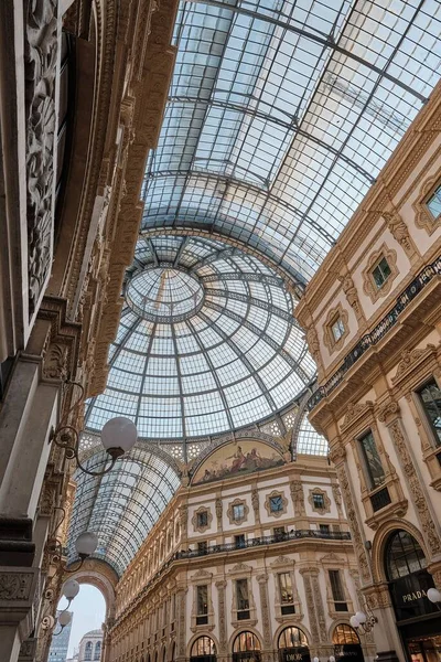 Стеклянный Купол Галереи Витторио Эмануэле Милане — стоковое фото
