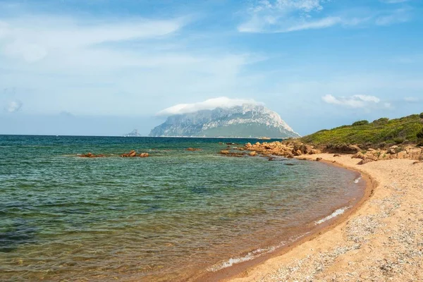 Landscape Sardinian Sea Surrounded Beach Porto Taverna Italy — Stock Photo, Image