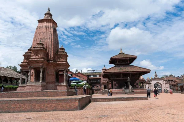 Piękny Widok Świątyń Bhaktapur Durbar Placu Nepalu — Zdjęcie stockowe