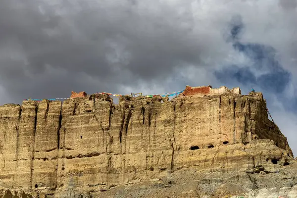 Widok Ruin Piyang Dongga Hrabstwie Zanda Prefektura Ngari Tybet Chiny — Zdjęcie stockowe