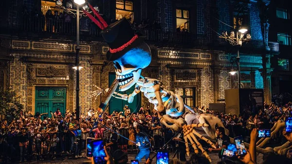 Парад День Мертвых Центре Мехико — стоковое фото