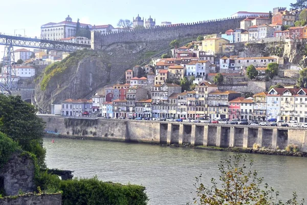 Hermoso Puente Dom Luis Entre Las Ciudades Oporto Vila Nova — Foto de Stock