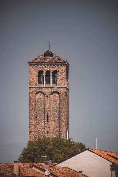 Santa Maria Assunta Kilisesi Nin Torcello Venedik Teki Dikey Çekimi — Stok fotoğraf