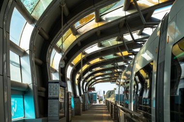 Kış öğleden sonra Optik Vadi Tren İstasyonu