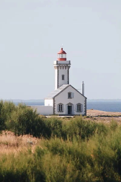 Poulains Deniz Fenerinin Dikey Görüntüsü — Stok fotoğraf