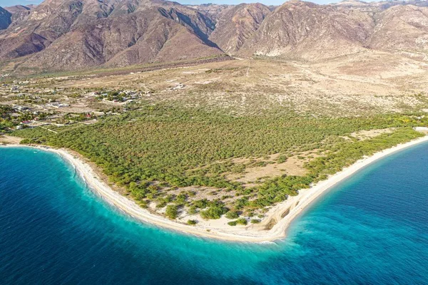 Letecký Snímek Pobřeží Pláže Cote Des Arcadins Haiti — Stock fotografie