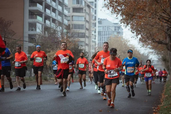 Maraton Santiago Chile 2022 — Zdjęcie stockowe