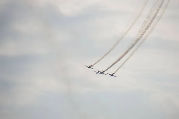 Een Bournemouth Air Festival Sombere Lucht Achtergrond — Stockfoto
