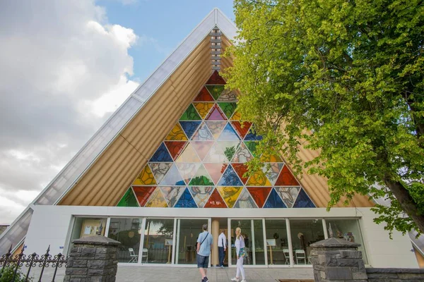 Cardboard Cathedral Erected Christchurch Temporary Church Replace Cathedral Damaged Earthquake — Stock Photo, Image