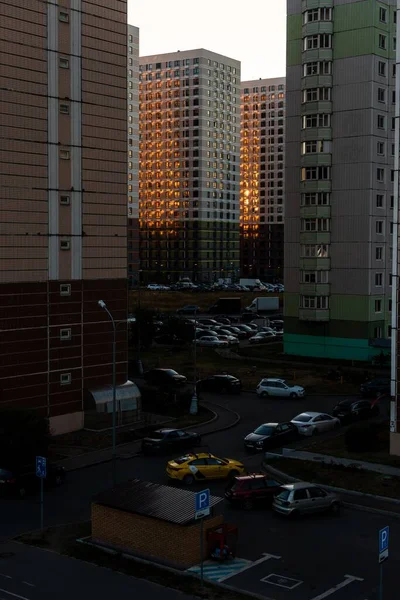 Tiro Vertical Dos Edifícios Moscou Rússia — Fotografia de Stock