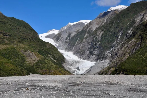 Γραφική Φωτογραφία Του Παγετώνα Franz Josef Στη Νέα Ζηλανδία — Φωτογραφία Αρχείου