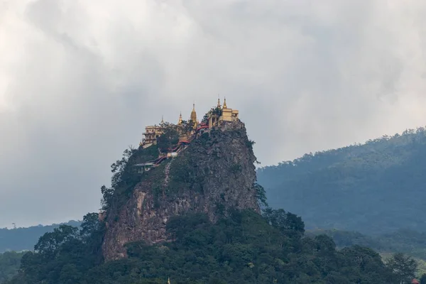 Beau Cliché Monastère Mont Popa Bagan Myanmar Birmanie Taung Kalat — Photo