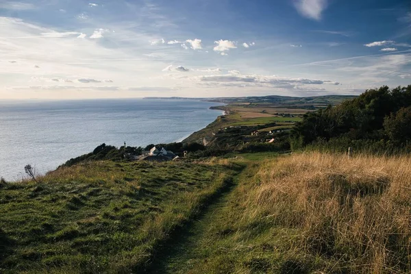 Eine Landschaftliche Aufnahme Des Dorfes Blackgang Ufer Der Isle Wight — Stockfoto