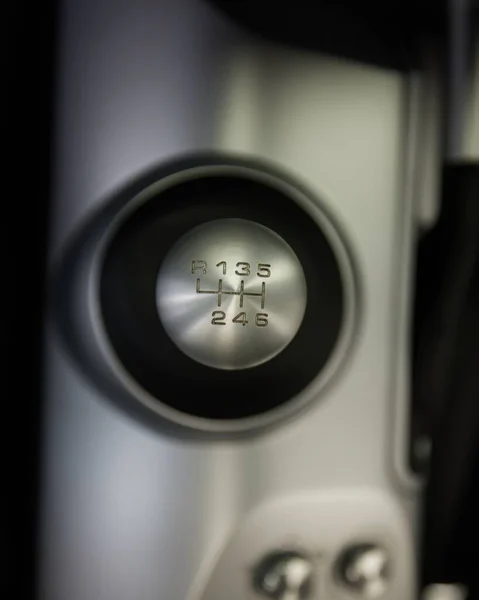 Closeup Shot Car Gear Shift Knob — Stock Photo, Image