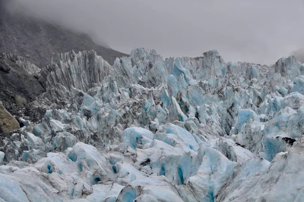 Close Glaciar Franz Josef Nova Zelândia — Fotografia de Stock
