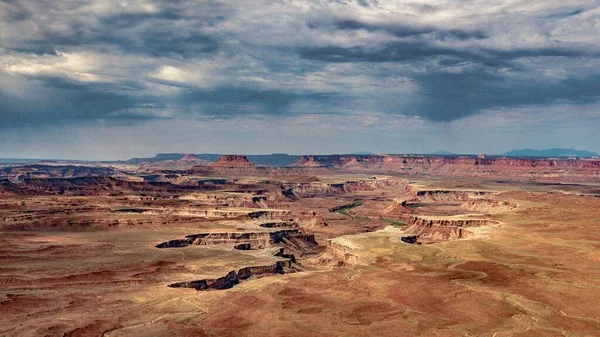 美国犹他州Canyonlands国家公园绿河俯瞰美景 — 图库照片