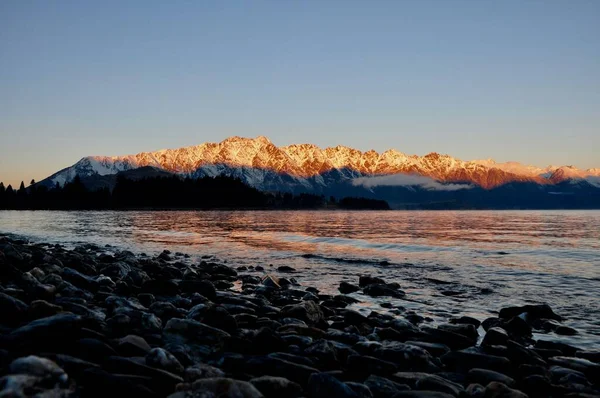 Cordillera Remarkables Nueva Zelanda Amanecer — Foto de Stock