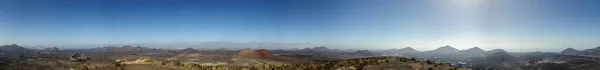 カナリア諸島ランサローテ島のモンタナ ネグラ山頂からのパノラマビュー — ストック写真