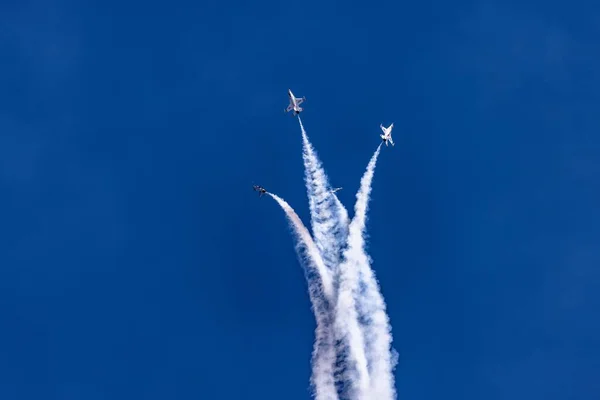 Thunderbirds Voeren Een Manoeuvre Uit Hill Afb Ogden Utah Verenigde — Stockfoto