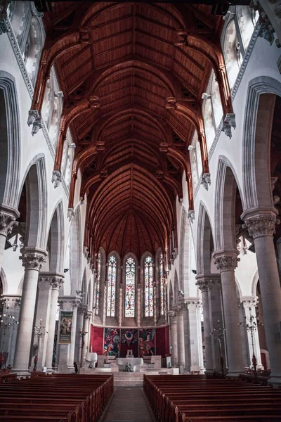 Interno Una Cattedrale Gotica — Foto Stock