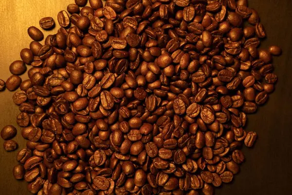 Zbliżenie Ziarna Kawy Idealne Wzór — Zdjęcie stockowe