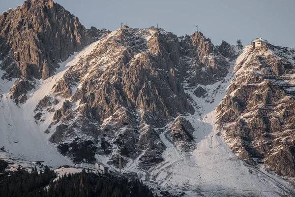 Вид Канатную Дорогу Nordkette Инсбрук Австрия — стоковое фото