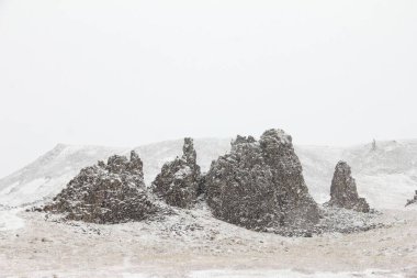 Karla kaplı dağ manzarası