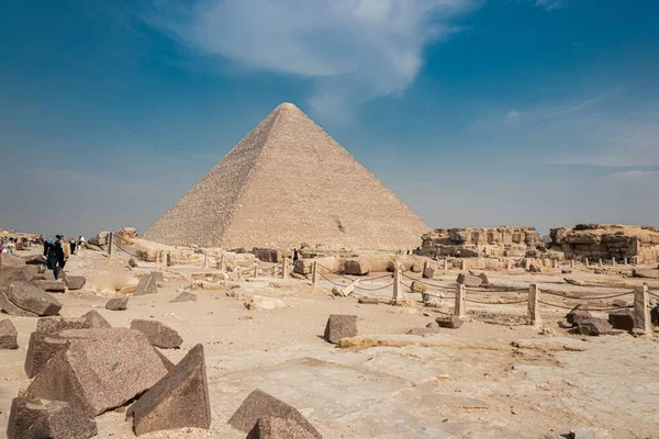 Die Große Pyramide Von Gizeh Die Pyramide Des Pharaos Cheops — Stockfoto