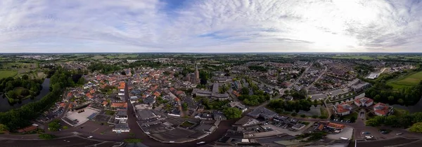 Listo Para 360 Grados Vista Aérea Paisaje Urbano Holandés Todo — Foto de Stock