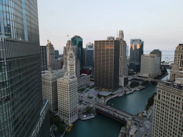 Chicago Amerika Birleşik Devletleri Nin Gökyüzü Görüntüsü — Stok fotoğraf