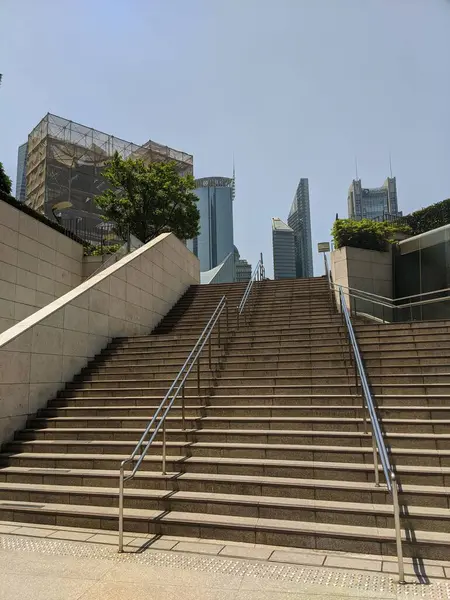 Vertical Shot Urban Stairs Street Lujiazui Shanghai China — Stock Photo, Image