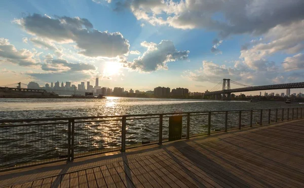 Ein Schöner Blick Auf Brooklyn City Mit Blick Auf Die — Stockfoto