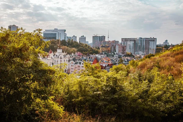 Київський Пейзаж Сучасними Будівлями Протягом Дня — стокове фото