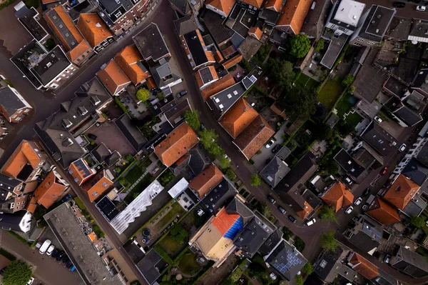 Top Aerial View Groenlo Small Dutch City Netherlands Authentic Historic — Stock Photo, Image