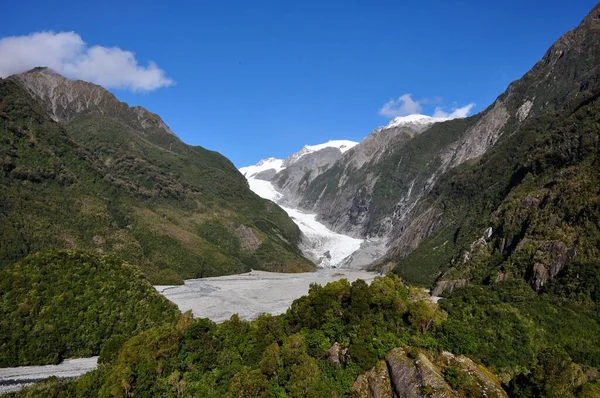 Uma Foto Panorâmica Glaciar Franz Josef Nova Zelândia — Fotografia de Stock