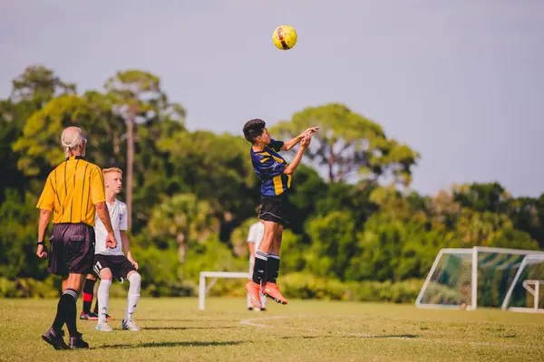 Kinderen Spelen Voetbal Een Ingediend Orlando Florida — Stockfoto