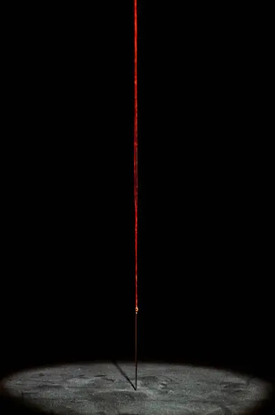 Красный Лазерный Отпечаток Темном Фоне — стоковое фото
