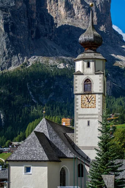 Plan Vertical Église Paroissiale Saint Vigile Dans Village Calfosch Italie — Photo