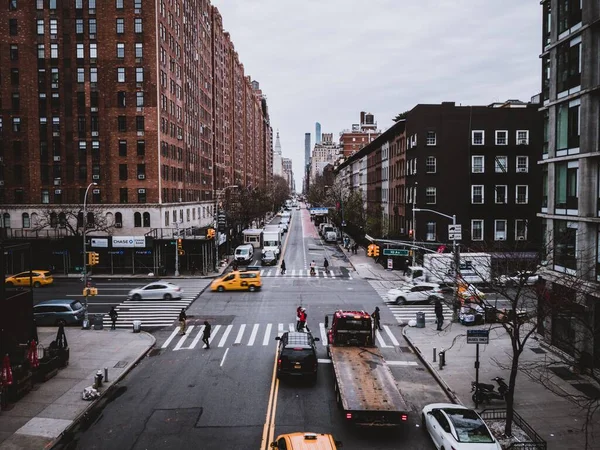 Μια Όμορφη Φωτογραφία Των Κτιρίων Στους Δρόμους Της Νέας Υόρκης — Φωτογραφία Αρχείου