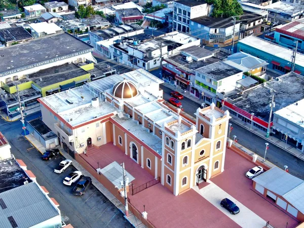 Een Drone Uitzicht Iglesia San Sebastian Martir San Sebastian Puerto — Stockfoto