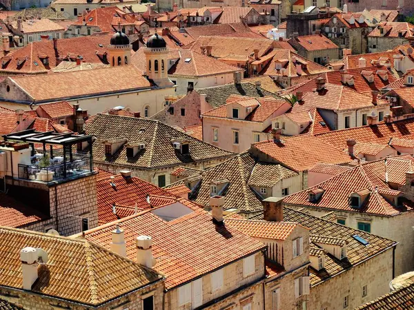 Вид Воздуха Дома Красными Крышами — стоковое фото